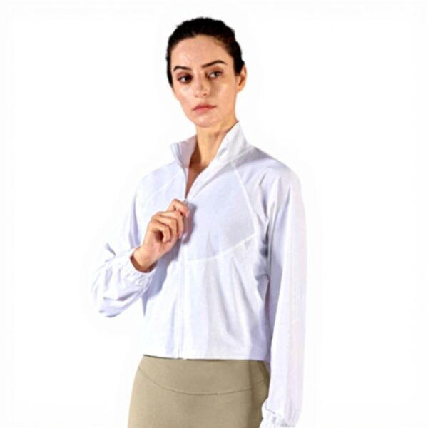 altiland Womens Running Jacket UPF 50 Cropped Zip Athletic