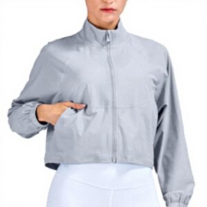 altiland Womens Cropped Jacket UPF 50 Running Yoga Gym