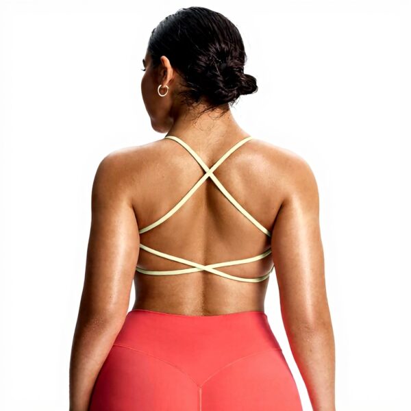 Aoxjox Womens Sports Bra Backless Padded Yoga Crop Top