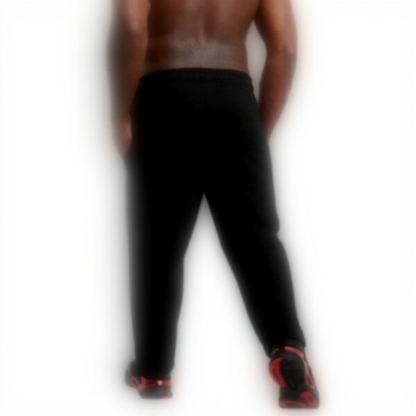 Champion Mens Sweatpants Black C Patch Logo Fleece Comfort